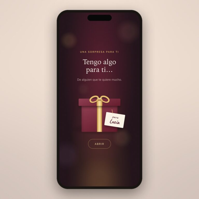 Regalo de cumpleaños para tu novia: la caja con su nombre que se abre en el móvil con confeti